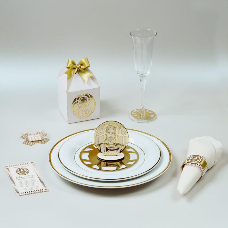 Set  Coral con Dorado
