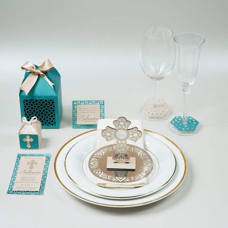 Set Turquesa con Champan