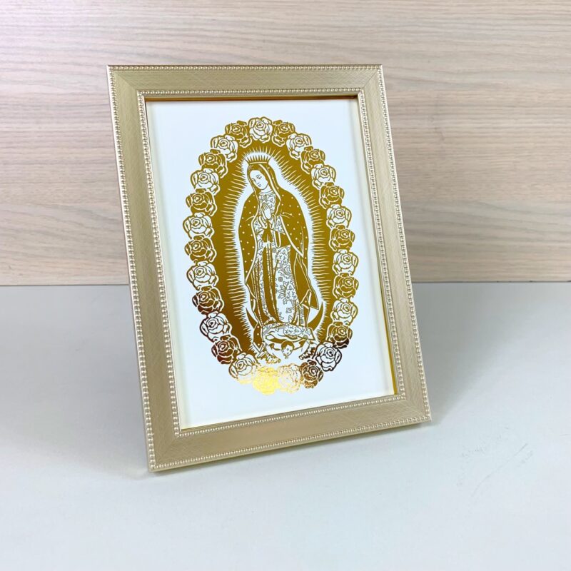 Portarretrato Virgen de Guadalupe Oro