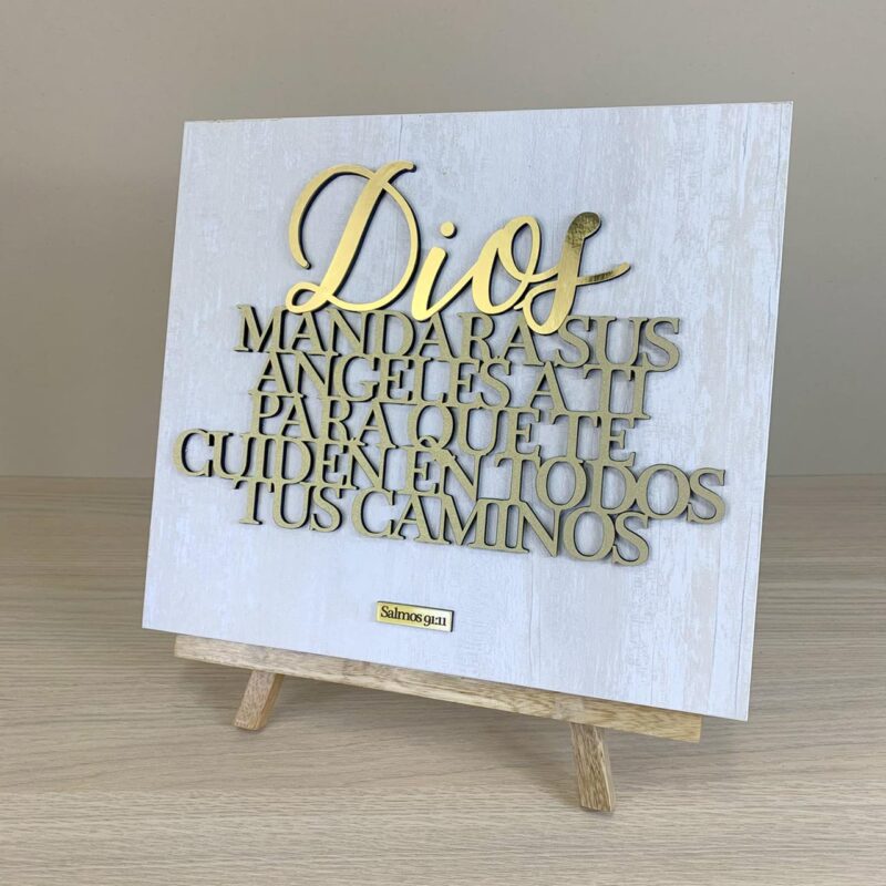 Retablo Salmos 91:11 Láser